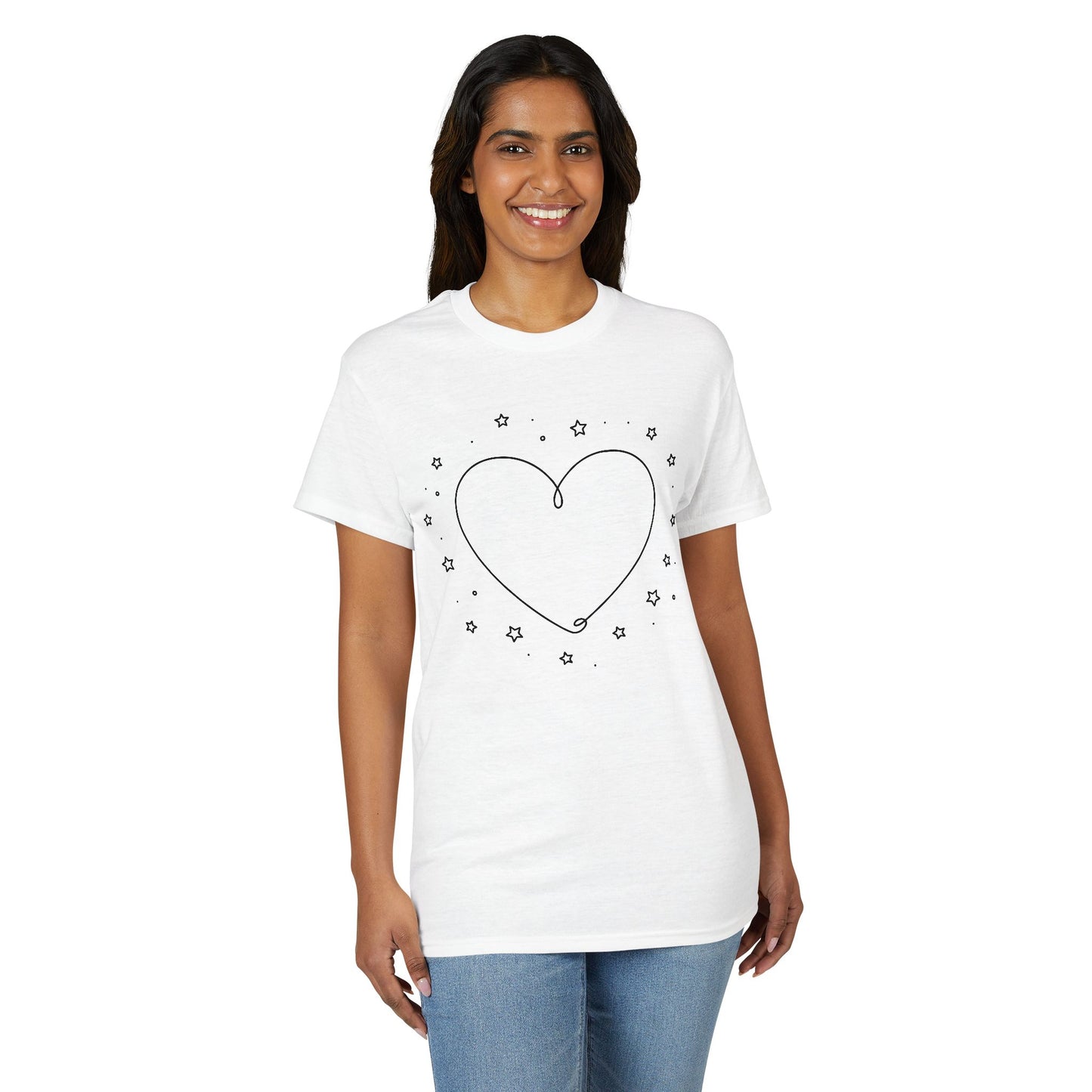 Valentine Line Art Heart T-Shirt