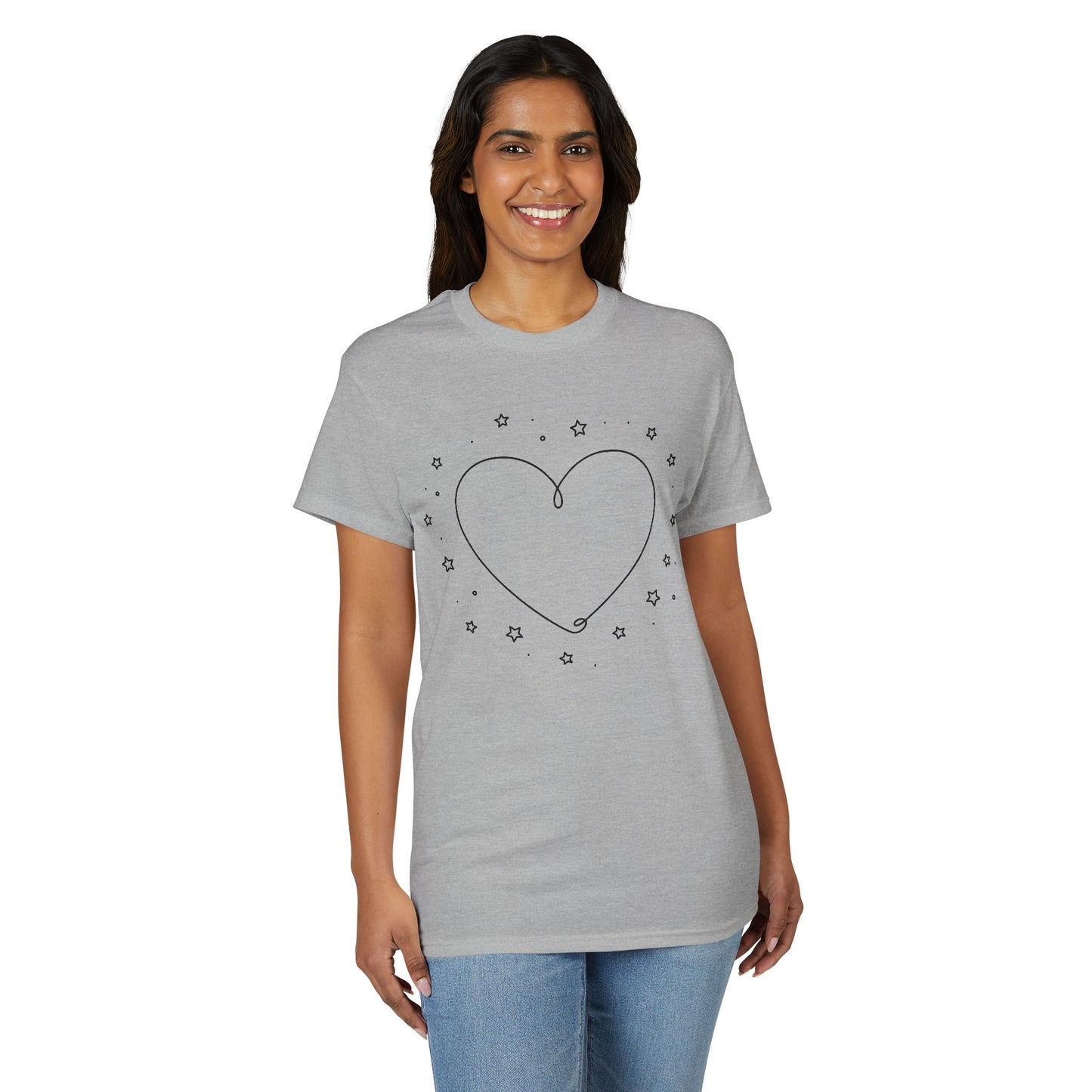 Valentine Line Art Heart T-Shirt