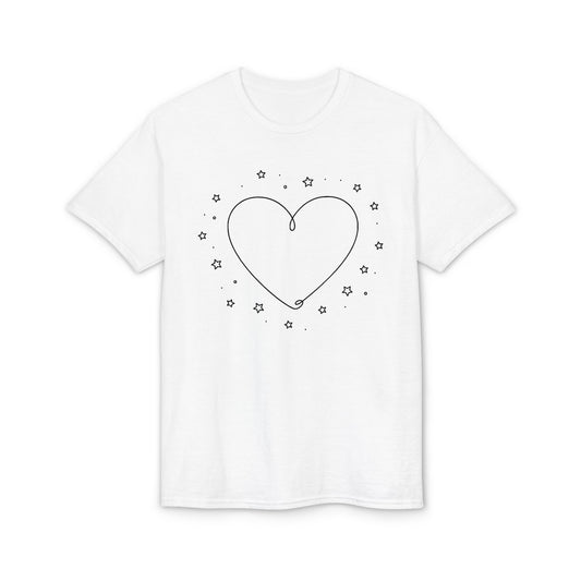 Valentine Line Art Heart T-Shirt