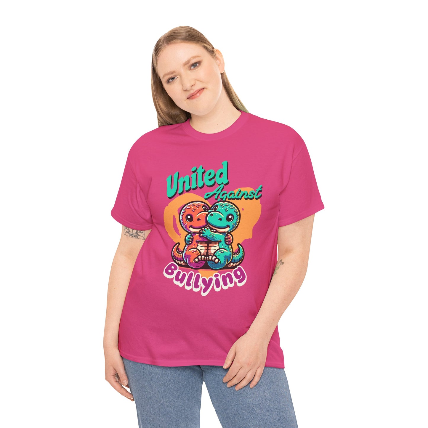Anti-Bullying Tee — "United Against Bullying" Cute Dino Friends Kids Shirt