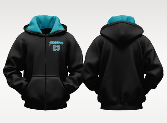 Placers Hoodie Black Zip Up