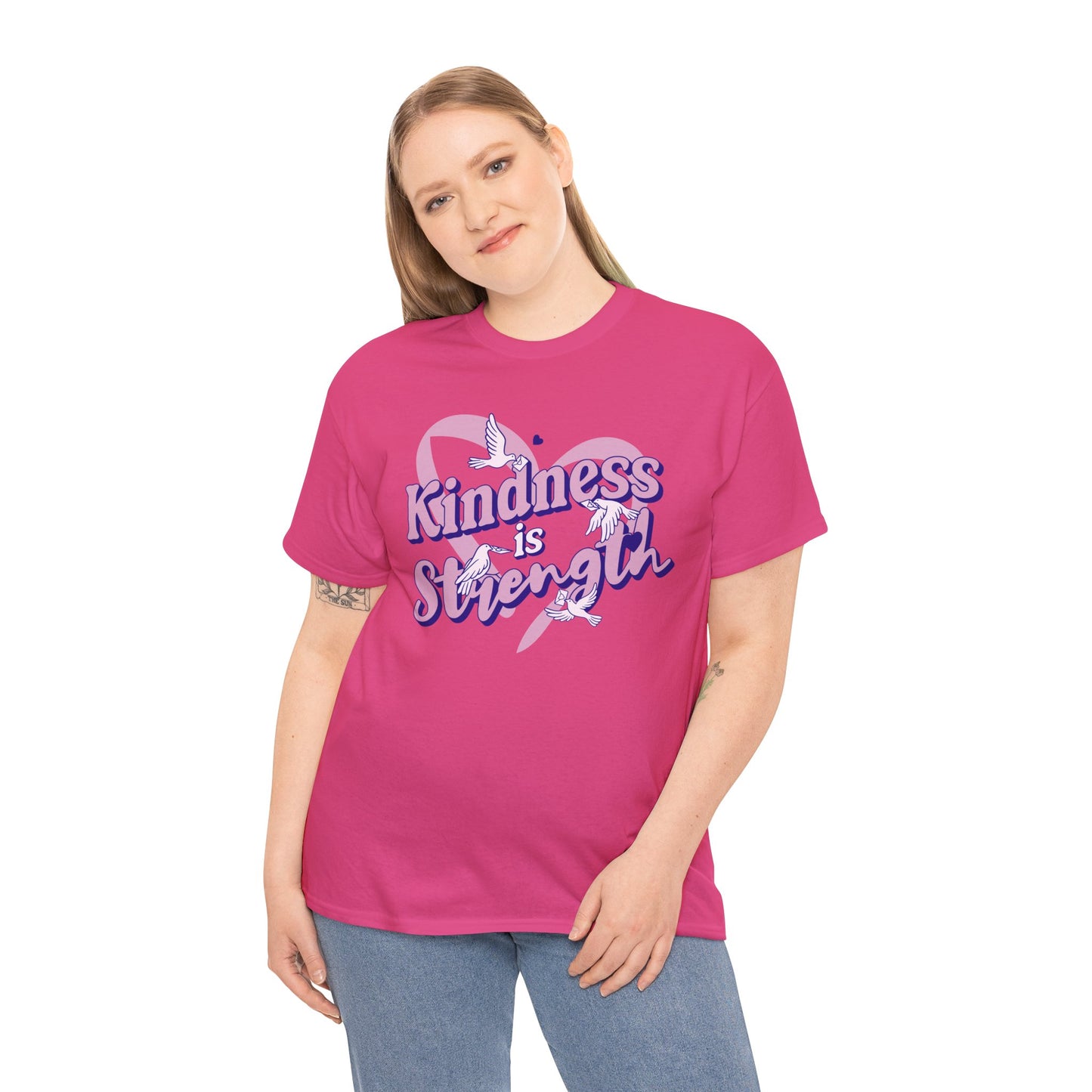 Kindness is Strength Pink Awareness Tee