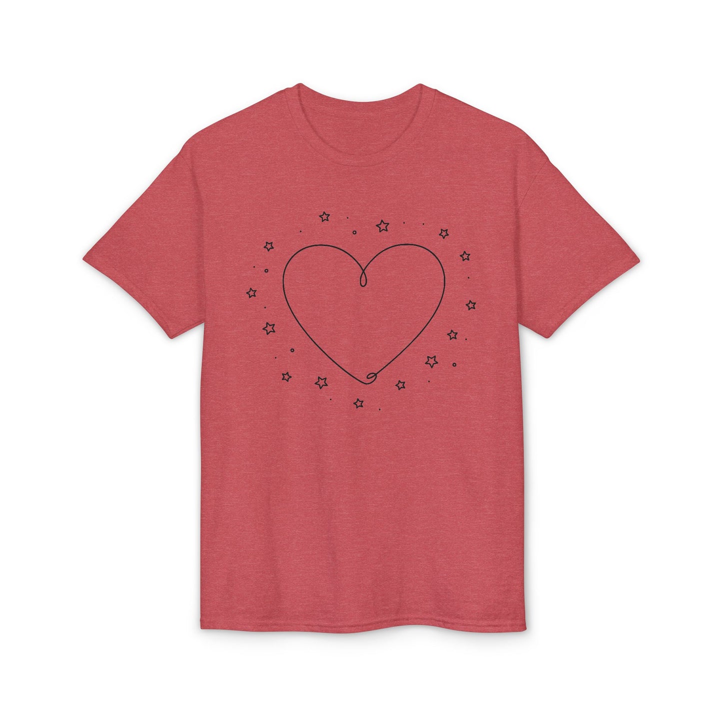 Valentine Line Art Heart T-Shirt
