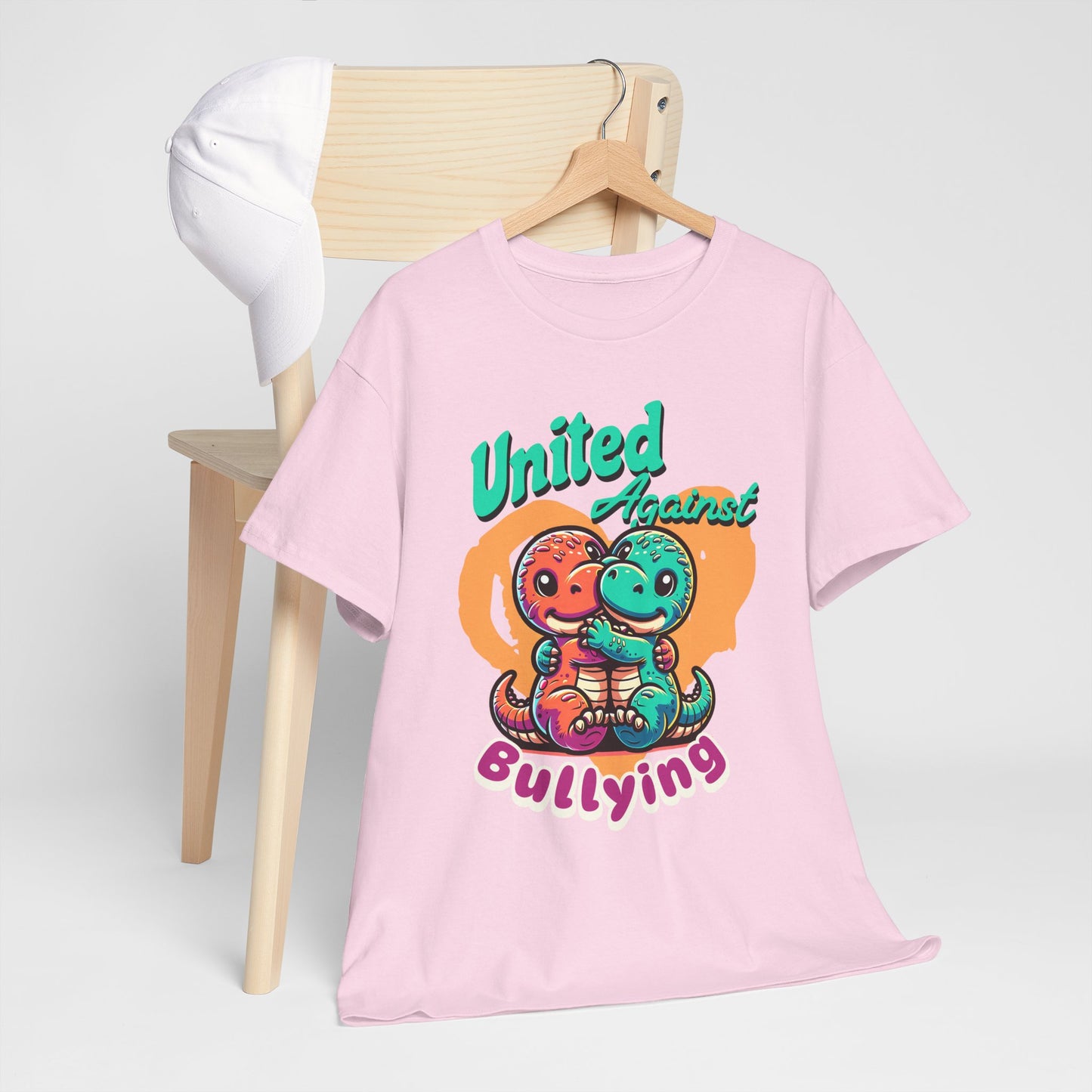 Anti-Bullying Tee — "United Against Bullying" Cute Dino Friends Kids Shirt