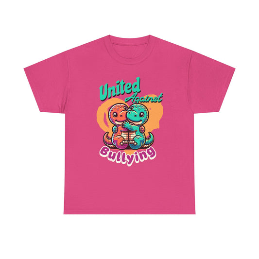 Anti-Bullying Tee — "United Against Bullying" Cute Dino Friends Kids Shirt