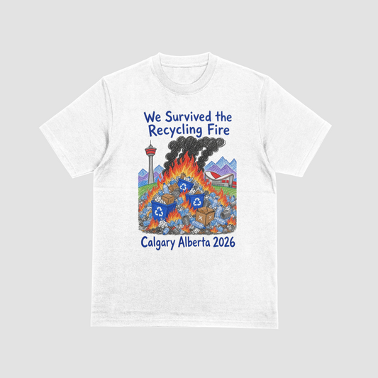 "We Survived the Recycling Fire" Calgary 2026 Graphic Tee