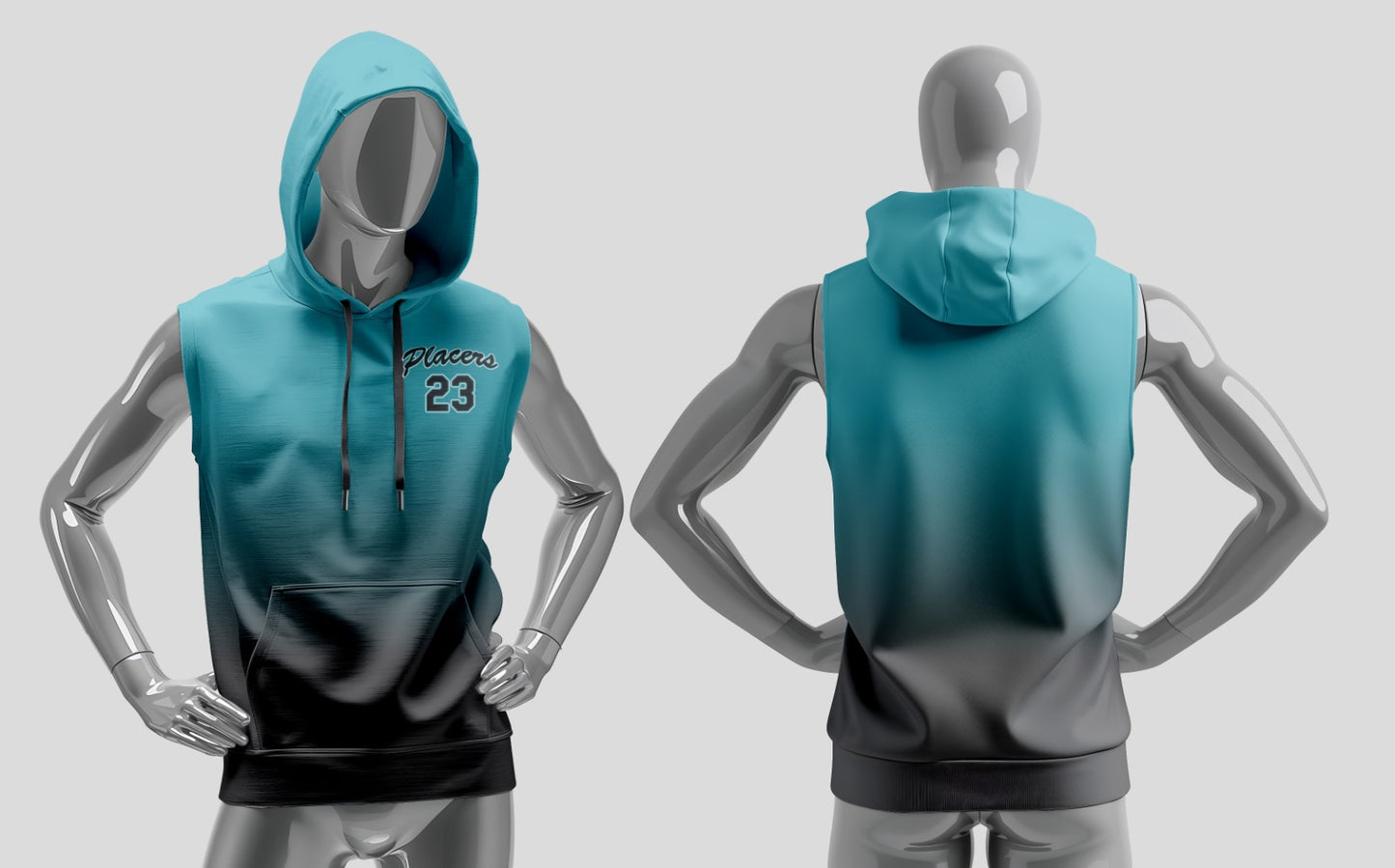 Placers Hoodie Gradient Sleeveless